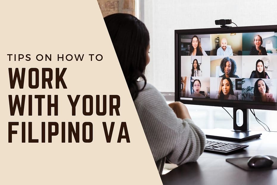 Filipino Virtual Assistant having a remote meeting